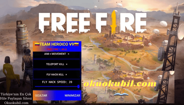 Free Fire 1.60.1 Team Heroico v9 Mod Menu Son Sürüm Hilesi Apk 2021