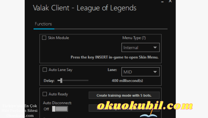 Valak Client 5.1.4.4 League of Legends Skin Hack