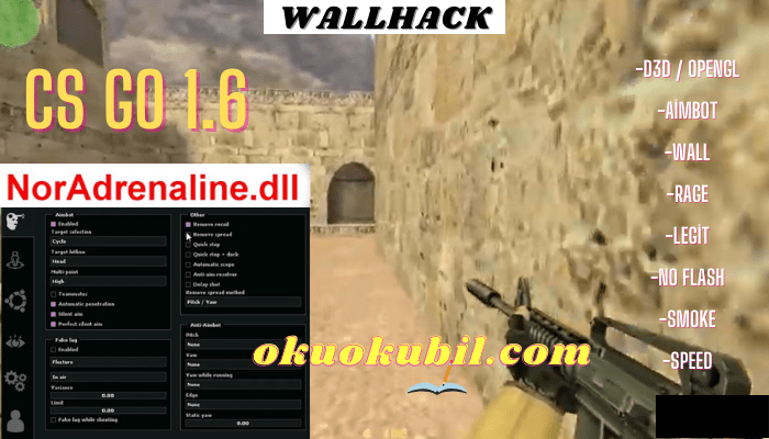 CS GO 1.6 NorAdrenaline dll Hack Menu Wallhack