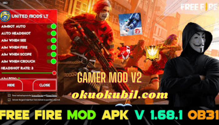 Free Fire 1.68.1 Gamer Mod v2 Menü OB31 APK