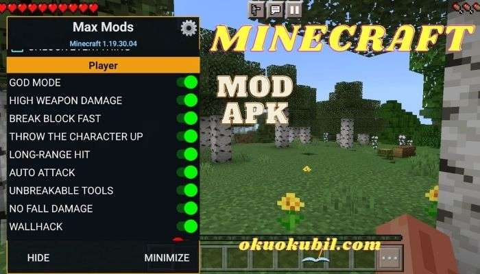 Minecraft v1.19.30.04 Android Uçma Hileli Mod Apk