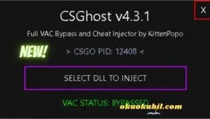 CSGhost v4.3.1 CSGO Hilesi İçin Bypass Injector 2023