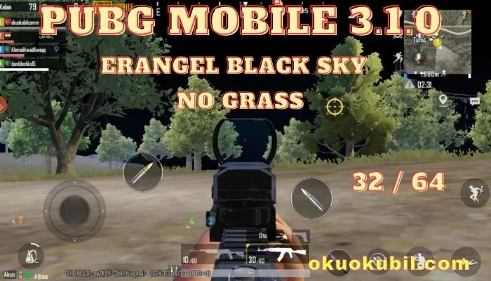 Pubg Mobile 3.1.0 Erangel Black SKY No Grass Hileli İndir
