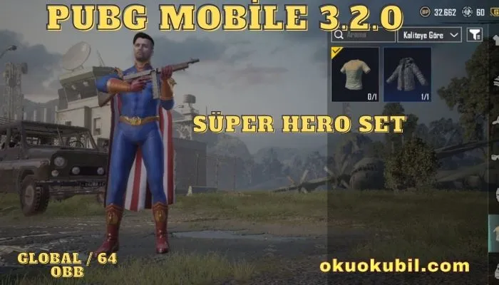 Pubg Mobile 3.2.0 Süper Hero Set 64 Bit OBB Hileli İndir