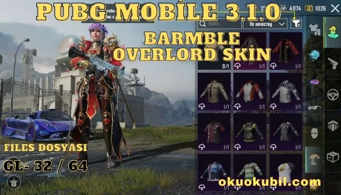 Pubg Mobile 3.1.0 Barmble Overlord Skin Config Hileli İndir