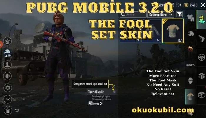 Pubg Mobile 3.2.0 The Fool Set Skin Hileli İndir