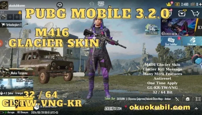 Pubg Mobile 3.2.0 M416 Glacier Skin Config Hileli İndir