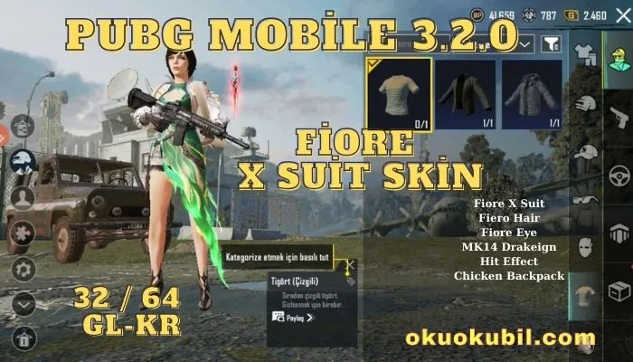 Pubg Mobile 3.2.0 Fiore X Suit Skin Hileli İndir
