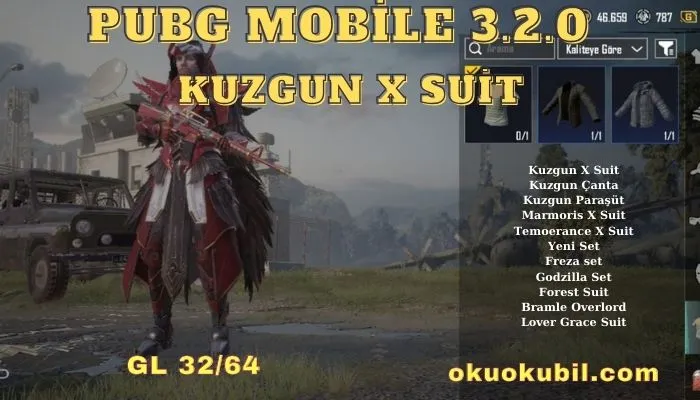 Pubg Mobile 3.2.0 Kuzgun X Suit Yeni Set Hileli İndir